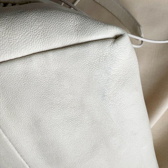 Jil Sander Dumpling Bag in Ivory w Cutouts - Picture 6 of 11